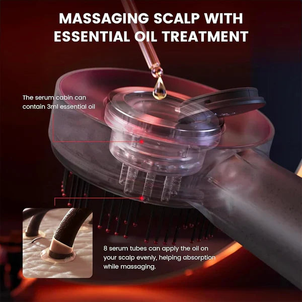 Blush Nest™ Scalp Massager Brush (Red) – فرشاة تدليك فروة الرأس (حمراء)