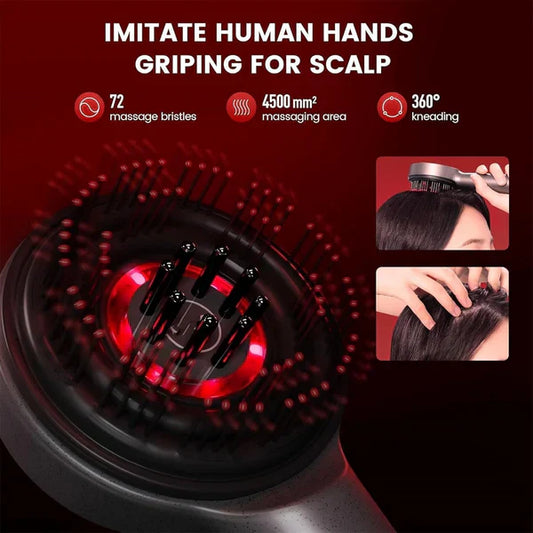 Blush Nest™ Scalp Massager Brush (Red) – فرشاة تدليك فروة الرأس (حمراء)